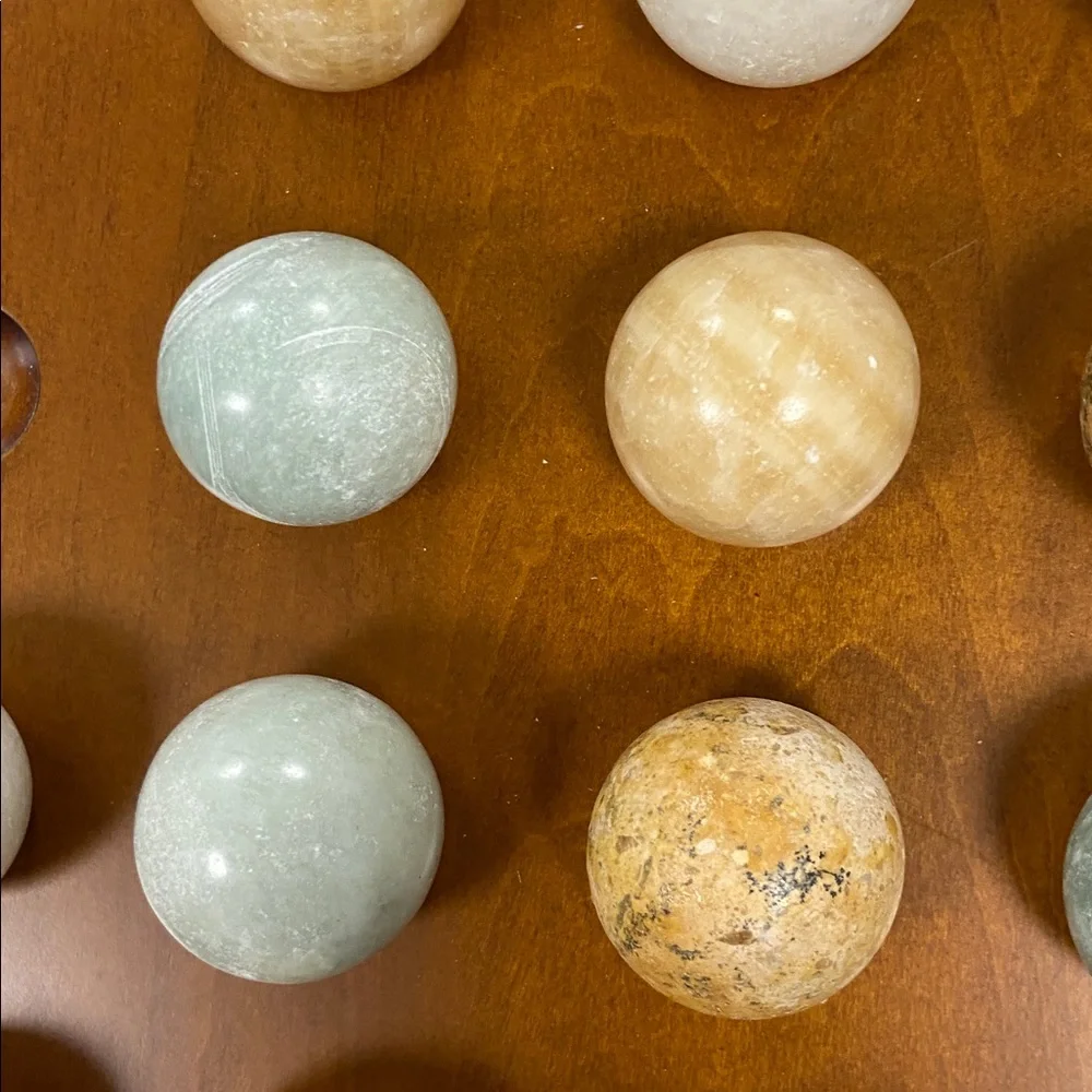 37 Hole Wooden Marble Solitaire Game - Picture 2 of 8